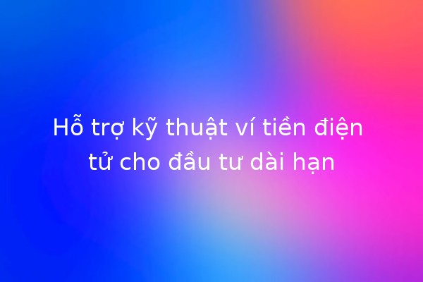 Hỗ trợ kỹ thuật ví tiền điện tử cho đầu tư dài hạn 💰🔒